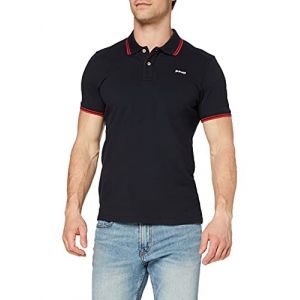 Image de Schott NYC Polo Manches Courtes Shirt, Bleu, S Mens