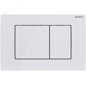 Geberit Delta30 plaque de d&eacute;clenchement double touche, blanc alpin (115.137.11.1)