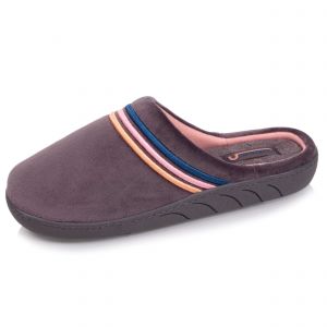 Isotoner Chaussons légers et confortables faciles à enfiler gris fille