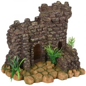 Flamingo Ruine château 20 x 17 x 17 cm pour aquarium