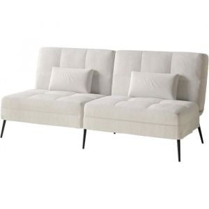 Comhoma - canap&eacute; Convertible en Peluche, canape 3 Places, Style Moderne, pour Salon, Appartement, Petit Espace,Pieds en m&eacute;tal 174 40 74cm, Velours