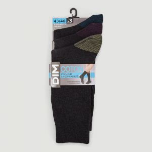 Image de DIM Lot de 3 paires de mi-chaussettes mix & match coton style Gris - Couleur Gris - Taille S