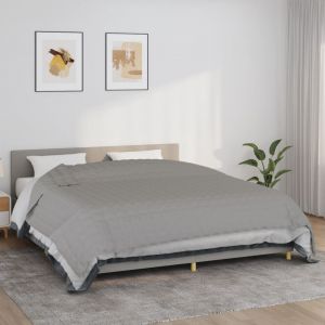 VidaXL Couverture lestée Gris 220x260 cm 15 kg Tissu