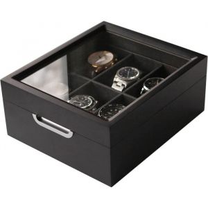 Boîte à Montres en Bois Massif, Coffret Montres Homme / Femme, Boite de Rangement pour Montres 2x3, Organisateur avec Couvercle e...