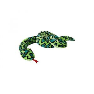 Image de Peluche xxl anaconda vert 213cm - grand serpent en peluche de 2 metres 13 de long - grand animal exotique