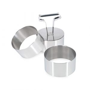INOXPRAN Lot de 3 emporte-pièces Ronds, Acier Inoxydable, 8 x 8 x 4 cm