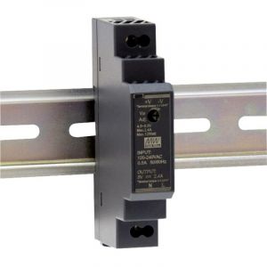 Mean well MeanWell HDR-15-12 Bloc d'alimentation pour rail DIN, Noir