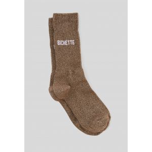 Chaussettes Crew Bichette Glitter Marron