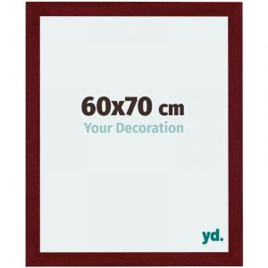 Your Decoration - 60x70 cm - Cadres Photo en MDF Avec Verre Plexiglas - Anti-Reflet - Excellente Qualité - Vin Rouge Patiné - Cadre Decoration Murale - Mura,