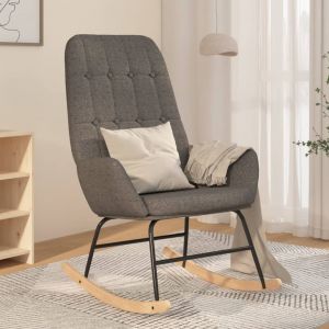 Image de VidaXL Chaise &agrave; bascule Gris clair Tissu - Light grey