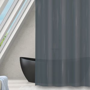 MSV Rideau de douche Polyester ROMANA 180x180cm Gris