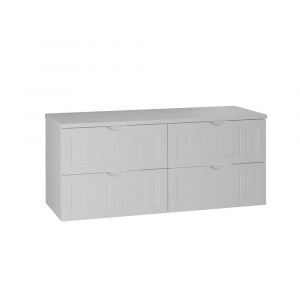 Meuble sous-vasque 120cm plan de toilette Soline Blanc