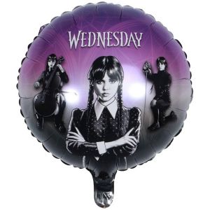 Ruedelafete Ballon mylar ROND Ø 43cm Mercredi ©, Wednesday ©