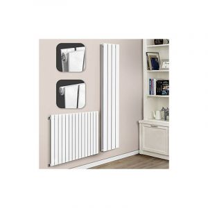 Aquamarin Radiateur Vertical - à Panneau Plat, 1600x452x52 mm, Acier - Chauffage Centrale pour Salon, Cuisine, Couloir, Chambre