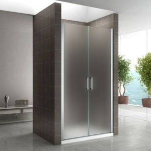 Kaya porte de douc h 195 largeur réglable 77 à 80 cm verre opaque
