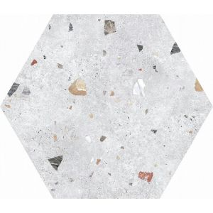 Carrelage hexagonal Granitia gris 49x56 cm
