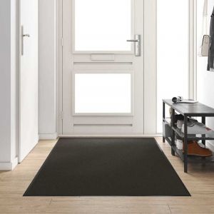 VidaXL Tapis d'entr&eacute;e Noir 120 x 250 cm Polyamide et pvc