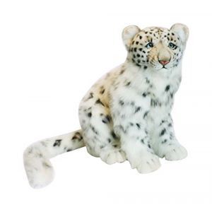 Anima Peluche Léopard des neiges assis 45 cm