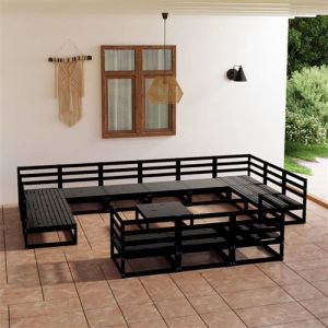 VidaXL Salon de jardin 14 pcs bois de pin massif