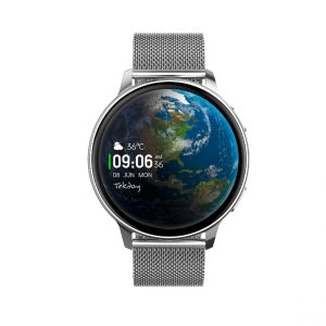 Tekday Montre connectée Mixte - 656537 Bracelet Acier Argent