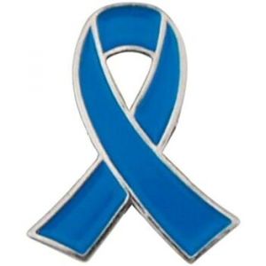 Broches Clj Charles Le Jeune Pin's Ruban Bleu - Cancer prostate et colon - Couleur Unique - Taille Bleu