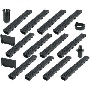 Canaux de drainage 12 pcs Plastique 12 m 02_0002989