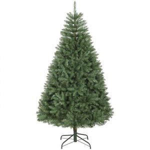 Homcom Sapin de Noël artificiel 1687 pointes de branche plastique vert