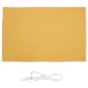 Image de Relaxdays Voile d'ombrage, 5 x 7 m, imperméable, anti-UV, tendeurs, terrasse, balcon, rectangulaire, jaune