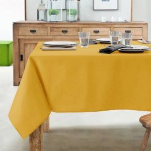 Coucke Nappe en coton traitee teflon curry 180 x 180