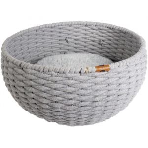 Image de Europet Bernina BERNINA Panier Oyster ronde en corde coton Duvo+ - Gris - Pour chat