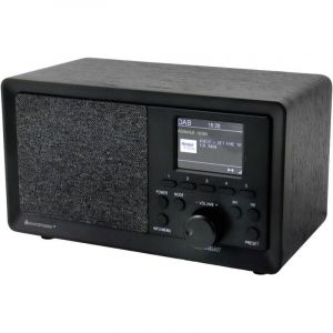 Soundmaster DAB350SW Radio de table dab+, fm usb avec caisson d'enceinte, fonction réveil noir