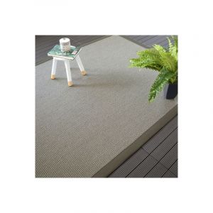 D&eacute;coweb Tapis tiss&eacute; plat Lombok silver ganse synth&eacute;tique Taupe - 200 x 290 cm