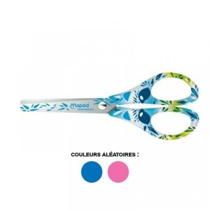 Maped Ciseaux scolaire - 13 cm - Bouts ronds - Acier - Motifs fleuris