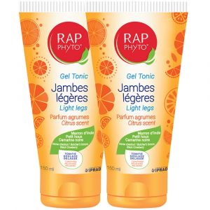 Rap phyto Gel tonic jambes légères parfum agrumes - 2 x 150ml