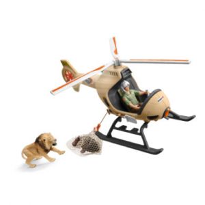 Schleich Figurine hélicoptère de sauvetage d’animaux Wild Life 42476