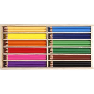 Creotime Assortiment de crayons de couleur - Mine 3 mm - 144 pcs