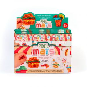 Magnets Junk Food en pixel maïs Coffret DIY Graine Créative