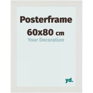 Your Decoration - Cadre photo 60x80 cm - Cadre d'affiche en bois avec verre acrylique - antireflet - excellente qualité -Blanc Mat. - Blanc Mat