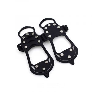 1 Paire De Crampons Antid&eacute;rapants Pour La Neige Et La Glace, 10 M&acirc;choires Pour L'escalade En Saison De Neige, Crampons De Traction Pour Pointes De Glace Le Noir 42-47