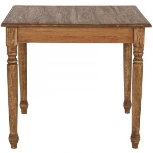 Pegane Table à manger, table de repas en bois coloris naturel - longueur 90 x profondeur 90 x Hauteur 80 cm