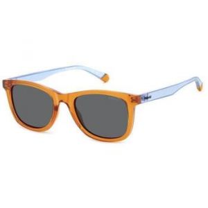 Polaroid Enfant PLD 8060/S L7Q/M9 Lunettes de soleil Plastique Orange Gris Carré Polarisé