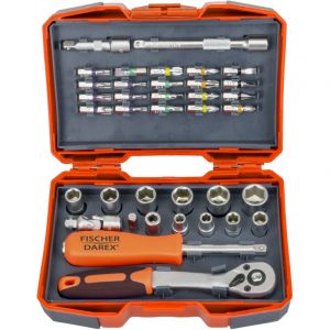 Image de Fischer darex Coffret douilles et embouts 1/4 - 38 pièces