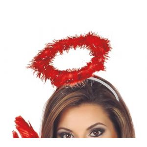 Serre-tête auréole ange rouge brillant femme - générique 24338