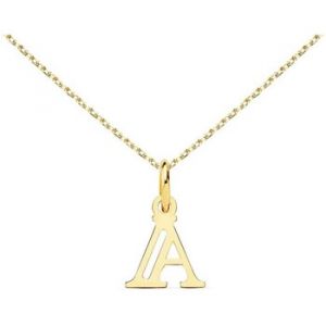 Collier - Pendentif Lettre "A" Or 750/1000 - Chaine Dorée