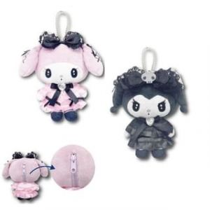 Sanrio My Melody / Kuromi Mascot Pouch Keyring (Merokuro Series) Kuromi (13 x 18cm)