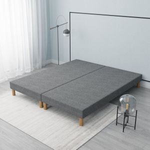 Elite Mattress - First Sommier 140x190 (2x70x190) Tapissier Gris