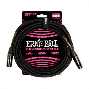 Ernie Ball 6392 c&acirc;ble micro XLR m&acirc;le - XLR femelle 6 m&egrave;tres noir