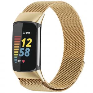 Image de Bracelet Fitbit Charge 5 iMOSHION Milanees magnetisch bandje zonder installatiehulp Dorée