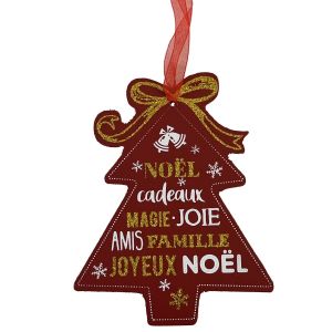 Enesco Esprit De Noël - Décoration de sapin à suspendre en bois