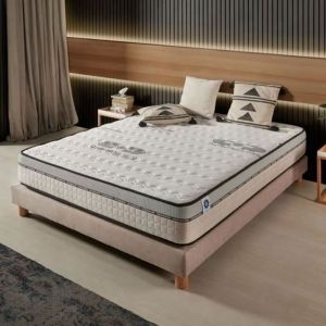 Naturalex - Matelas Visco Carbone - 160x190 cm - Mousse m&eacute;moire de forme hr, Blue Latex, Hypoallerg&eacute;nique - Confort Ferme - 7 zones de confort - Face